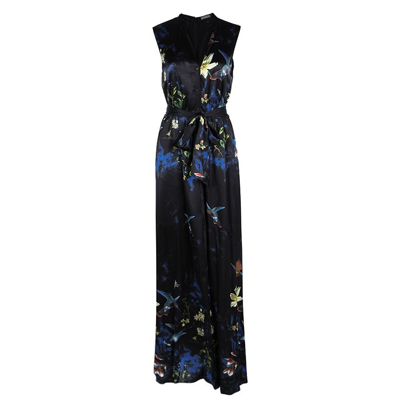 Alice outlets & Olivia Marianna enchanted forest silk maxi dress