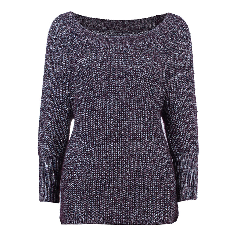 Alice + Olivia Plum Metallic Knit Top M