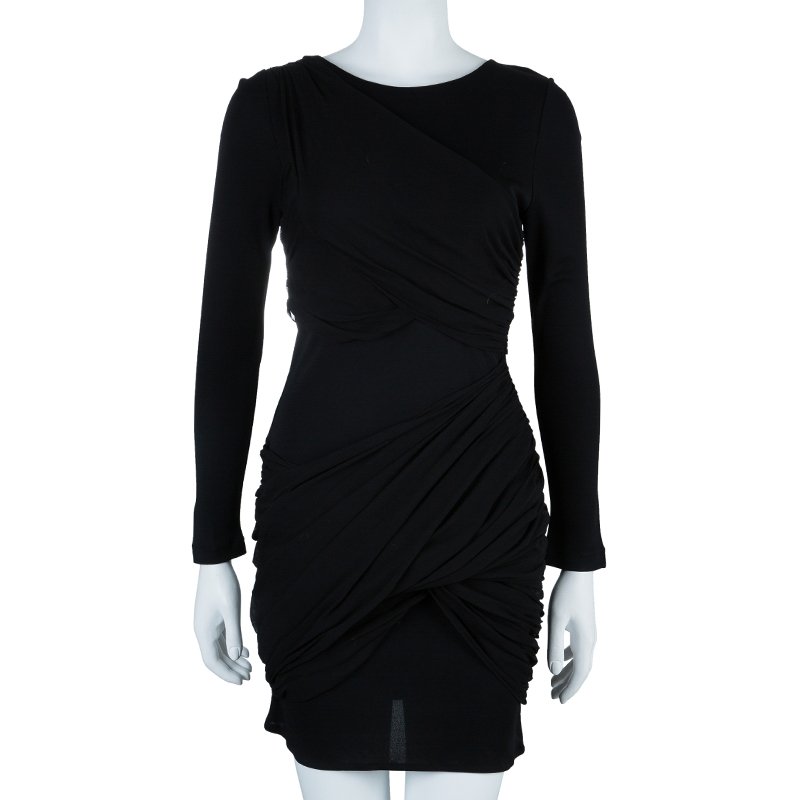 Alice and olivia long black clearance dress