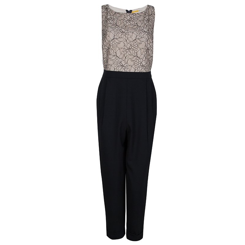Alice + Olivia Lace Bodice Jumpsuit L