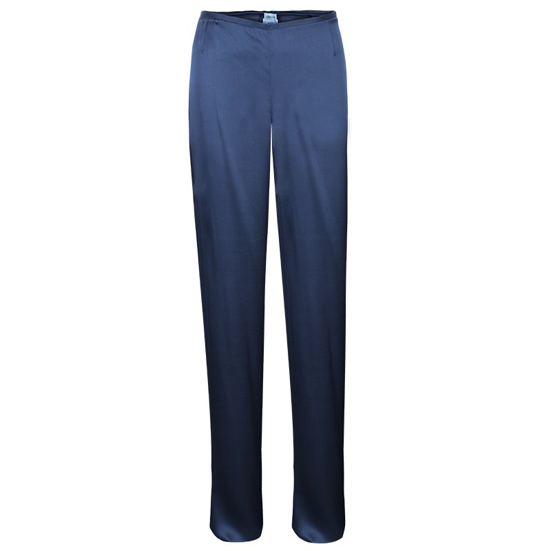 مملوكة مسبقًا Armani Collezioni Charcoal Wide Leg Trousers M