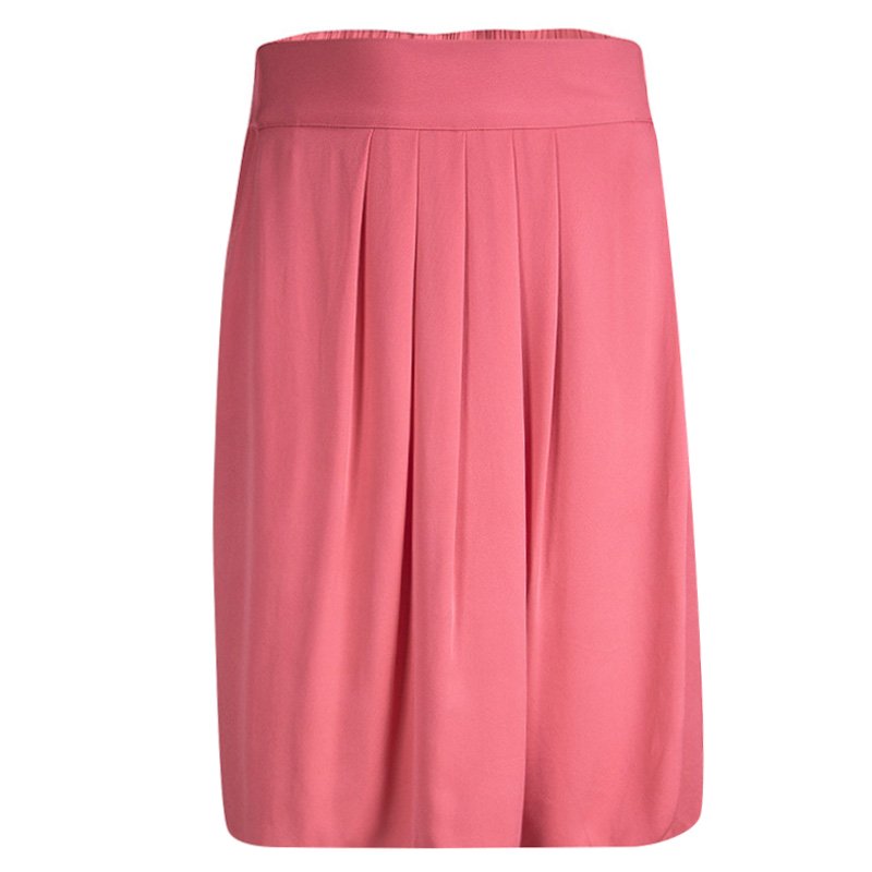 Armani Collezioni Pink Silk Divided Skirt L Armani Collezioni | TLC