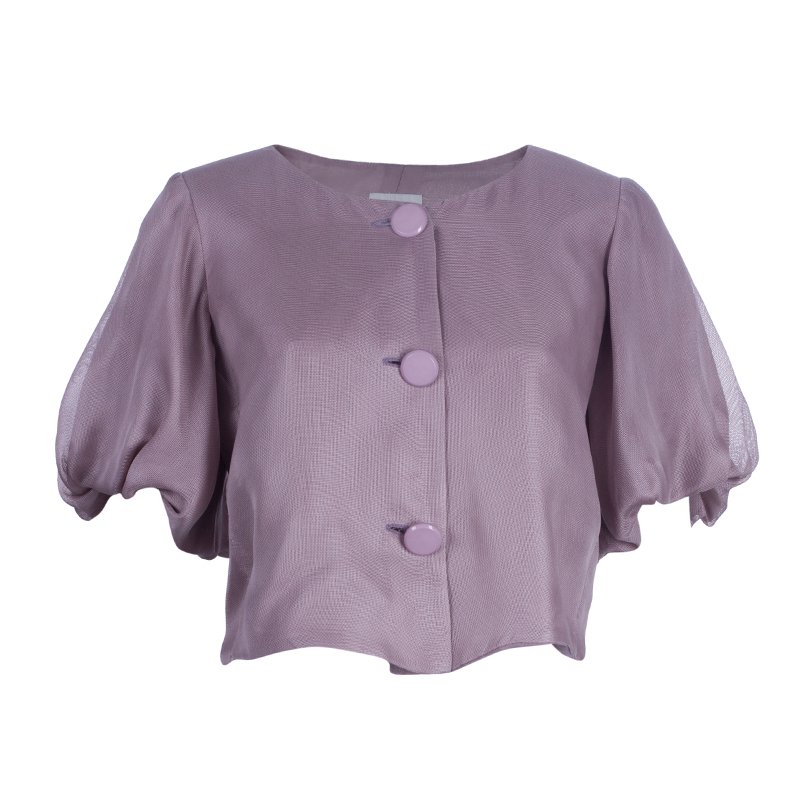 Pre Owned Armani Collezioni Grey Short Jacket M