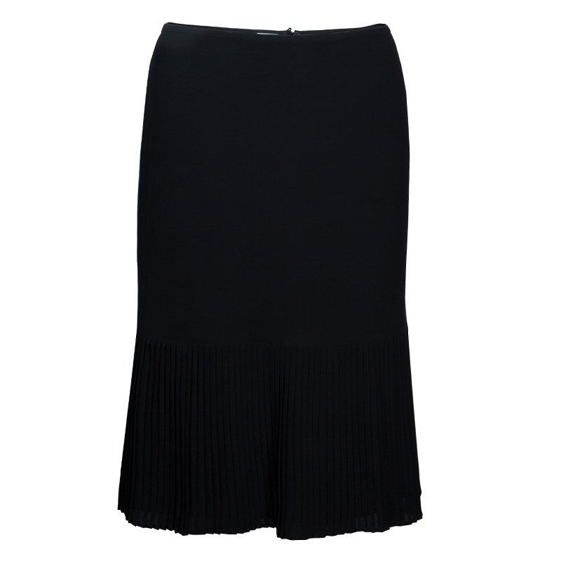 مملوكة مسبقًا تنورة أرماني كوليزوني أسود بطيات M