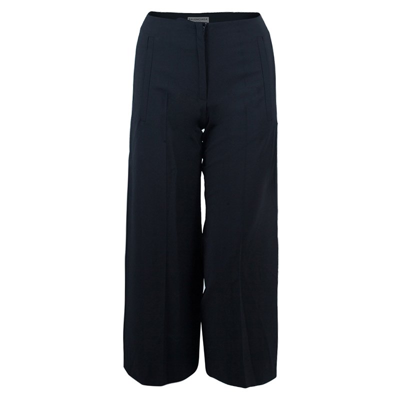 Pre Owned بنطلون فضفاض بالنسيياغا كلاسيك بويإيش أسود S