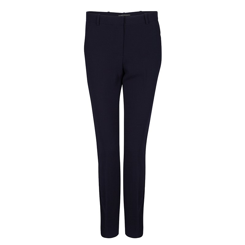 Pre Owned Balenciaga Navy Blue Tapered Trousers M