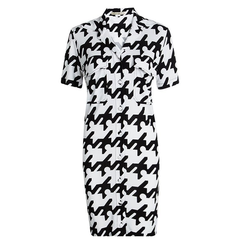 Balenciaga Printed Monochrome Shirt Dress M