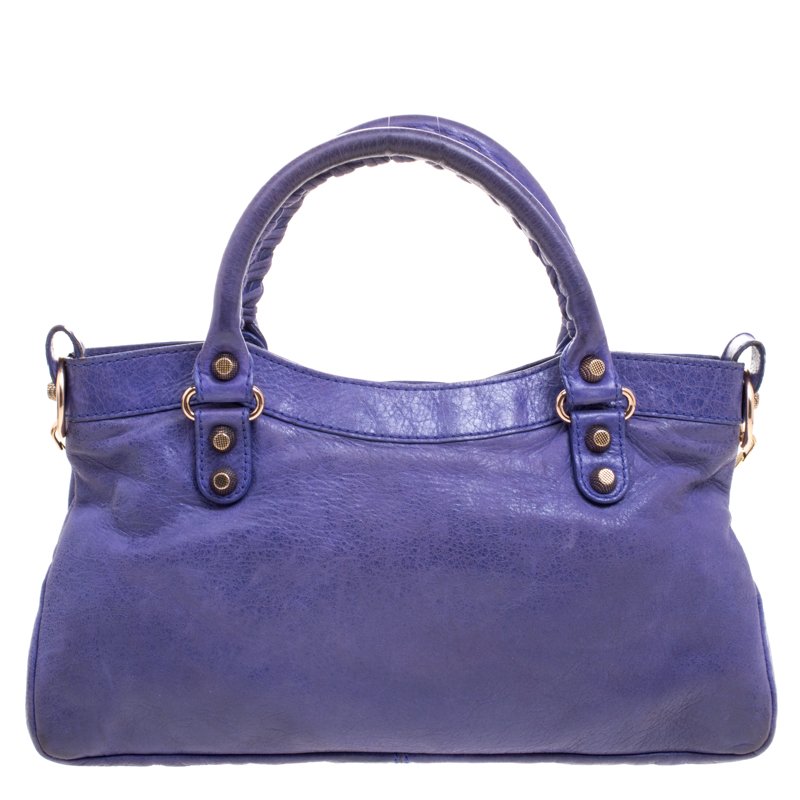 Balenciaga Purple Leather Classic First Shoulder Bag Balenciaga | TLC