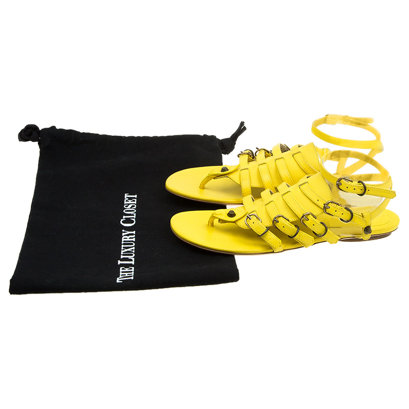 balenciaga yellow sandals