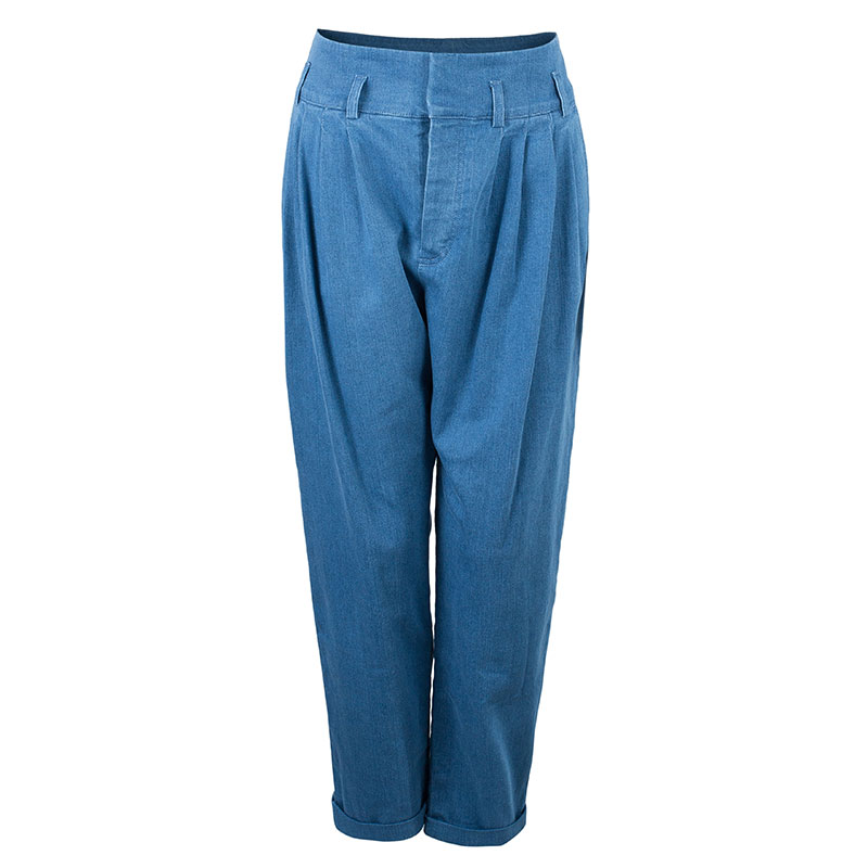Balmain Denim Pleated Trousers M