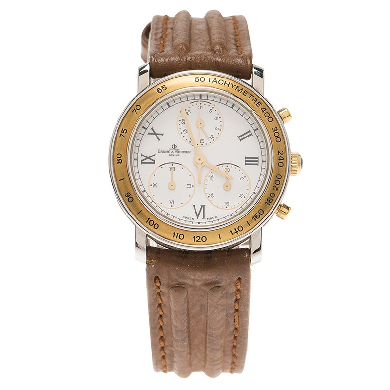 Baume & Mercier White Stainless Steel Classic Women's Wristwatch 28MM