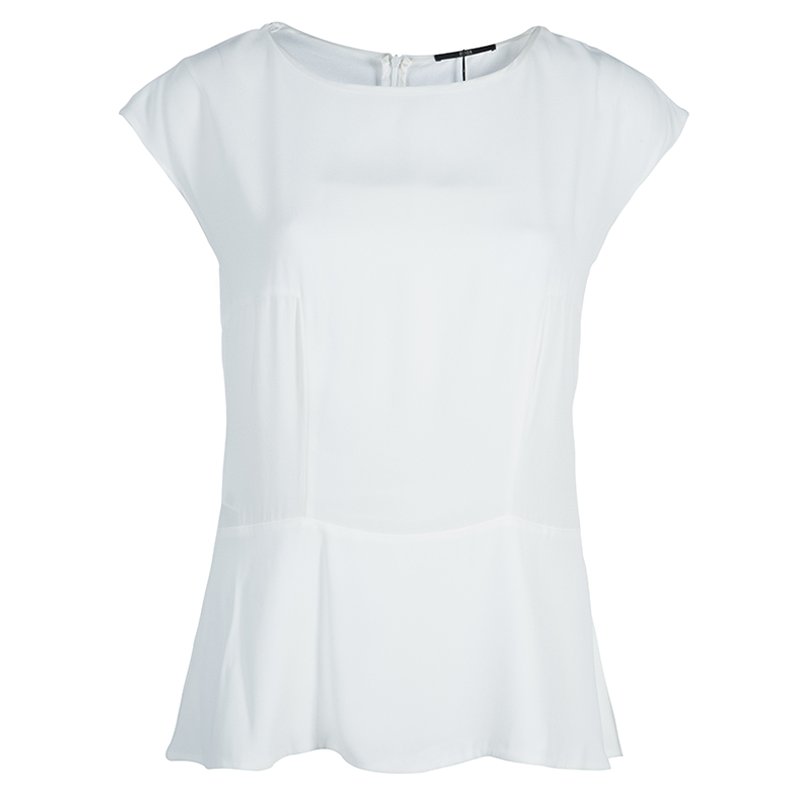 Pre Owned توب بوس باي هوغو بوس إبيبلا بلا أكمام L