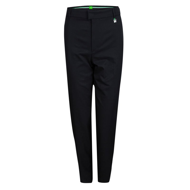 Pre Owned Boss Green By Hugo Boss Black Regular Fit Trousers L
