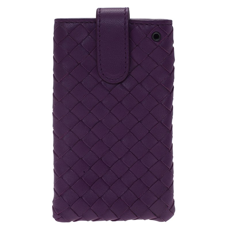 Bottega Veneta Purple Intrecciato Nappa iPhone 5 Case