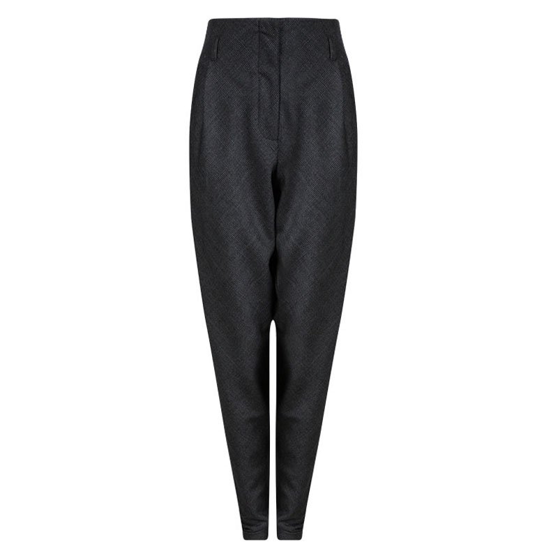 Bottega Veneta Grey Glen Plaid Wool Trousers M