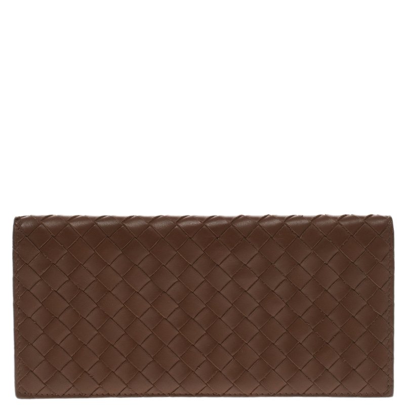مملوكة مسبقًا Bottega Veneta Brown Intrecciato Leather Continental Wallet