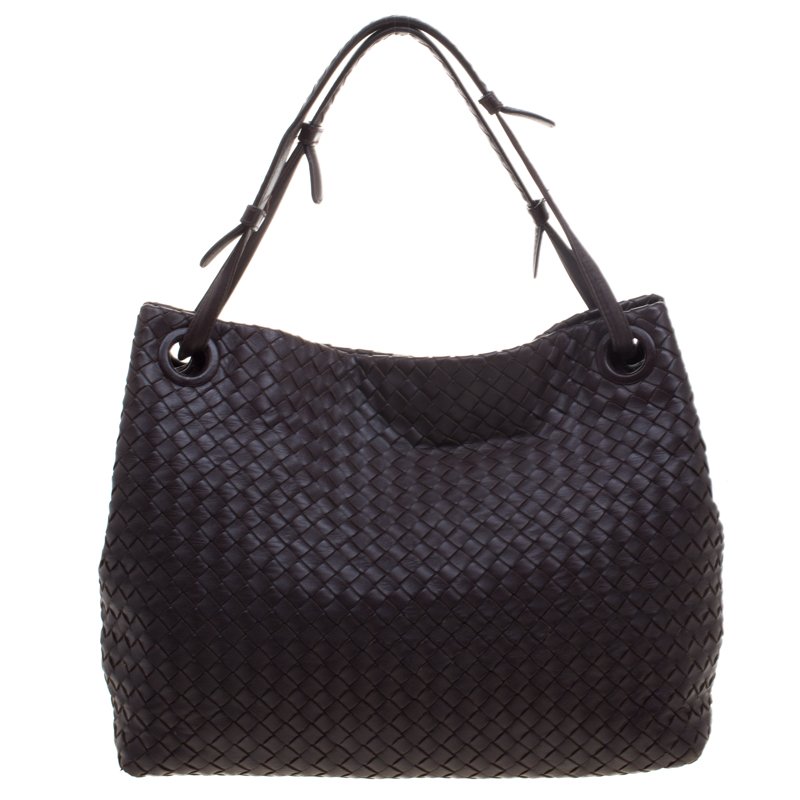 Bottega Veneta Dark Brown Intrecciato Nappa Leather Medium