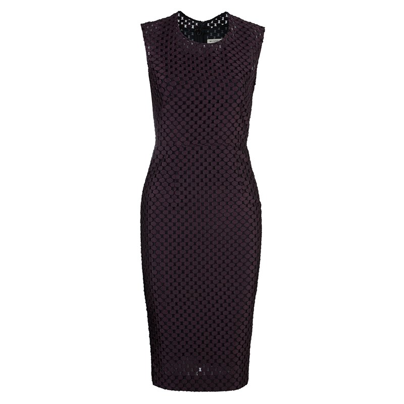 Pre Owned Burberry Plum Claret Dress XS
