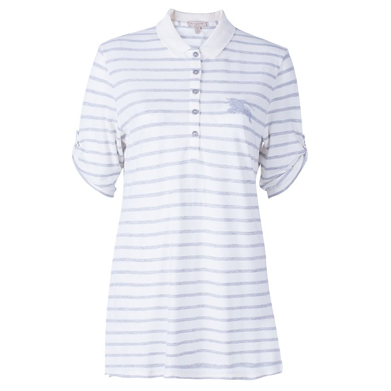 مملوكة مسبقًا Burberry Brit Striped Polo Shirt L