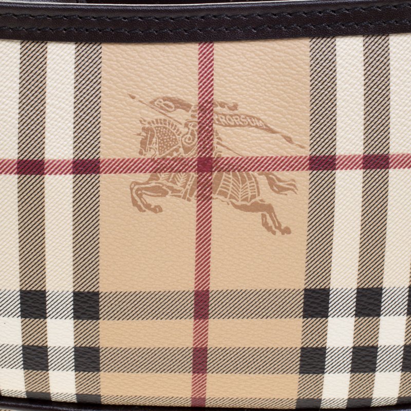 Burberry Small Aston Haymarket Pvc Shoulder Bag in Natural