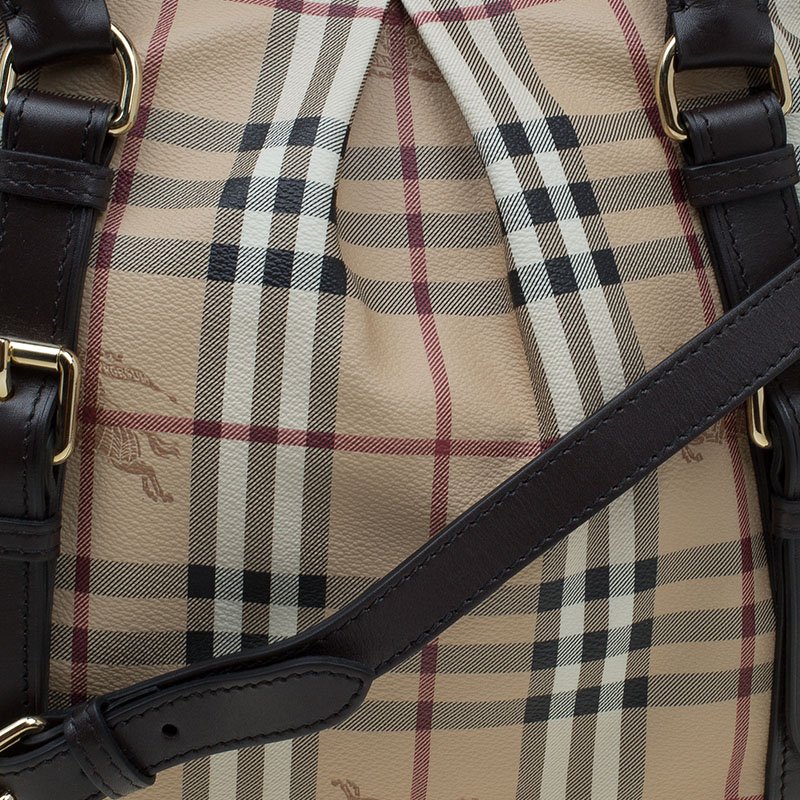 Burberry Beige/Brown Haymarket Check Coated Canvas And Leather Northfield  Tote – ASA College: Florida