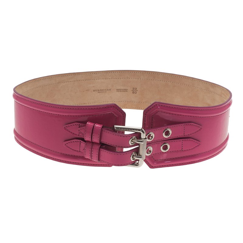 Burberry Prorsum Pink Patent Leather Corset Belt 80CM