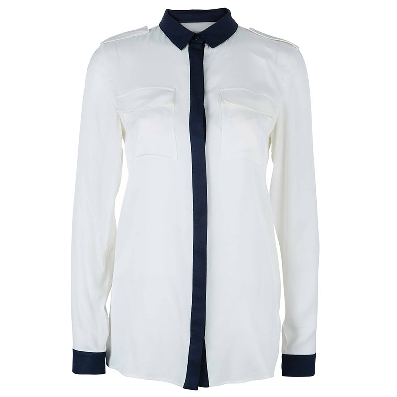 مملوكة مسبقًا Burberry Colorblock Silk Shirt S