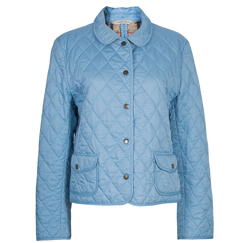 burberry blue quilted jacket