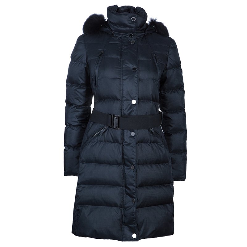 Burberry Down Filled Jacket with Fur Hood S