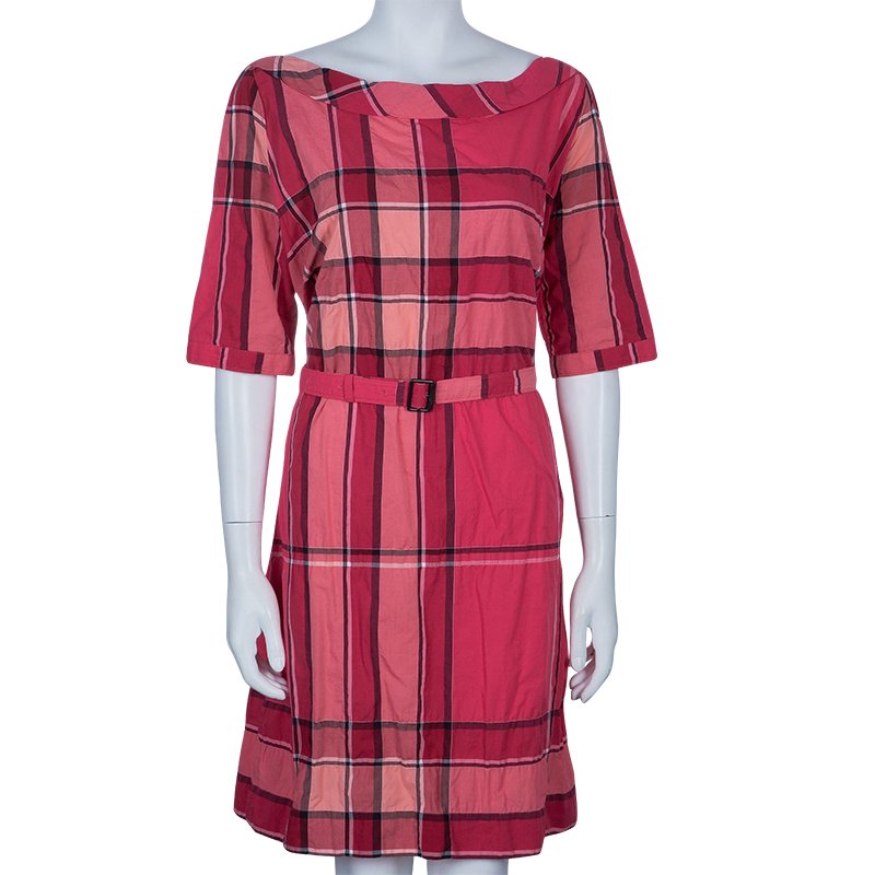 Burberry Brit Pink Check Crinkle Cotton 