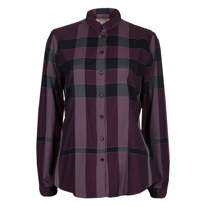 مملوكة مسبقًا Burberry Purple Novacheck Shirt M