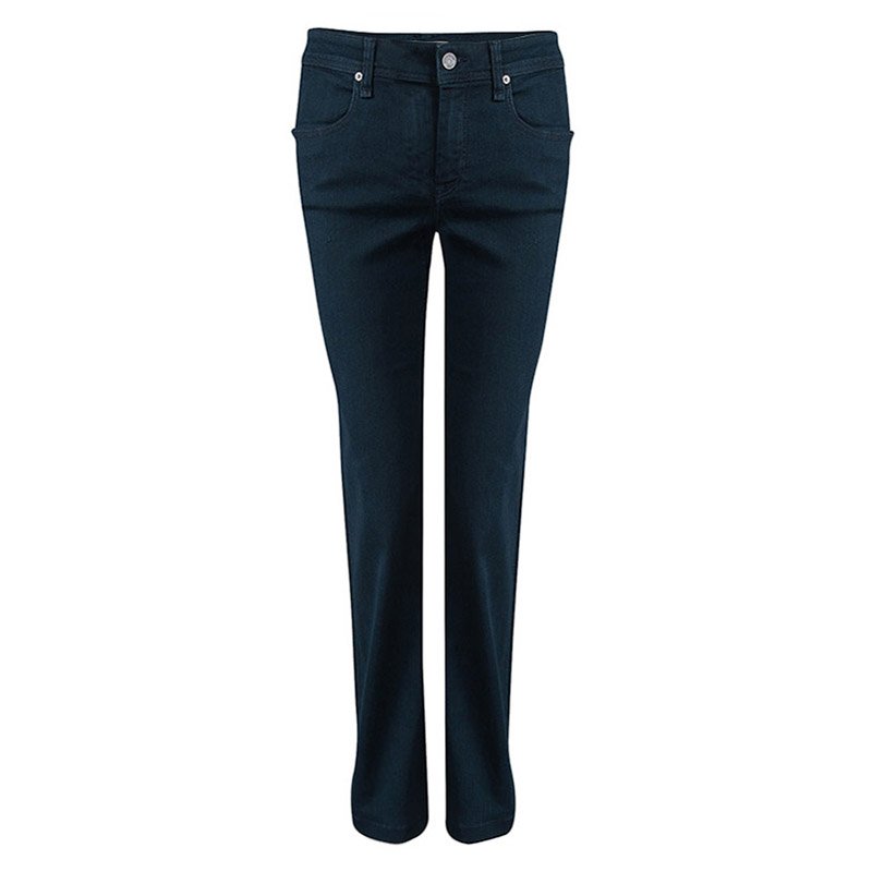 Pre Owned Burberry Brit Indigo Dark Wash Denim Fledley Flared Jeans M