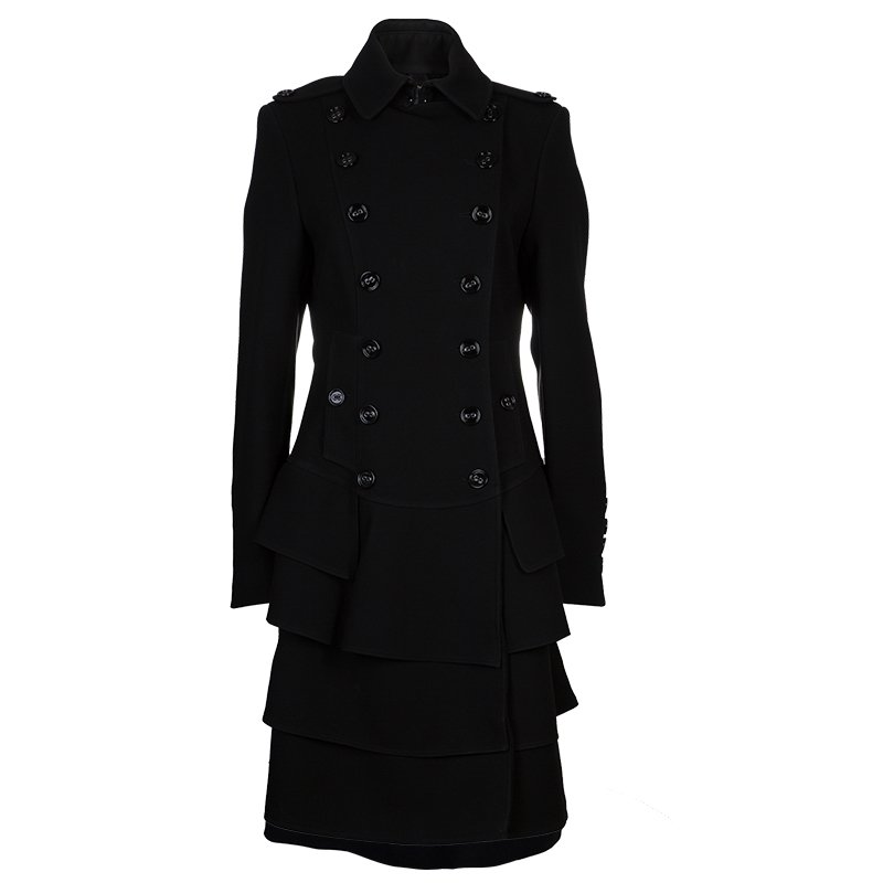 Pre Owned Burberry Prorsum Black Overcoat M