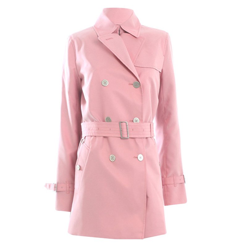 Burberry London Pink Cotton Trench Coat S Burberry | The Luxury Closet