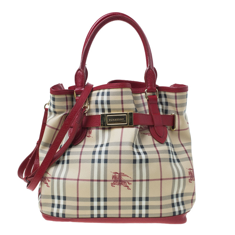 burberry red tote