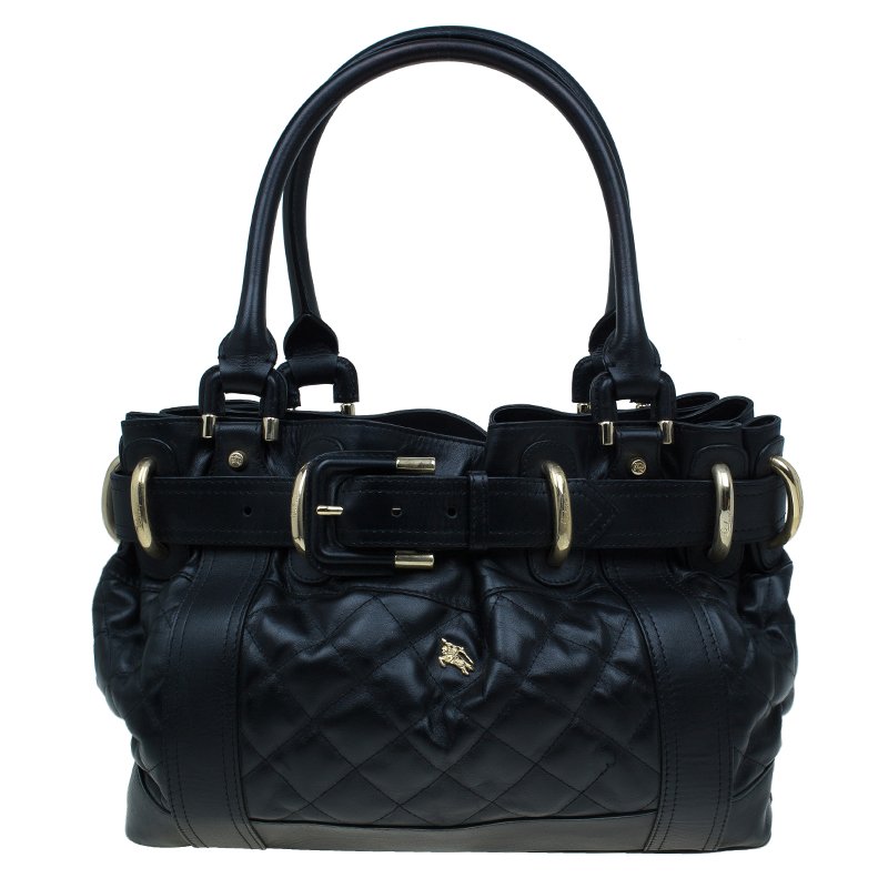 Burberry Black Quilted Leather Large Beaton Tote Burberry | The Luxury ...