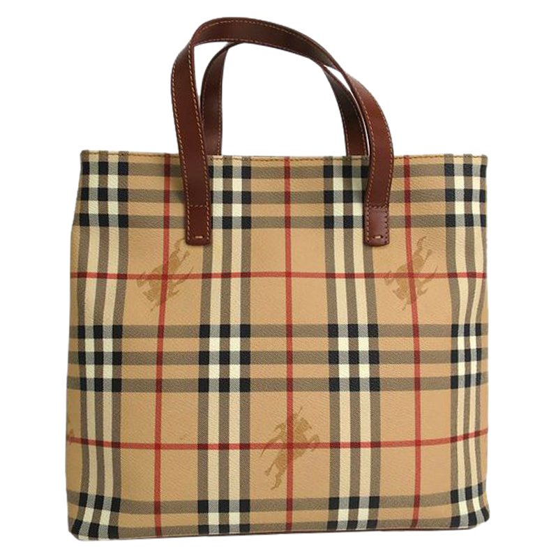 Burberry Haymarket Check Coated Canvas 