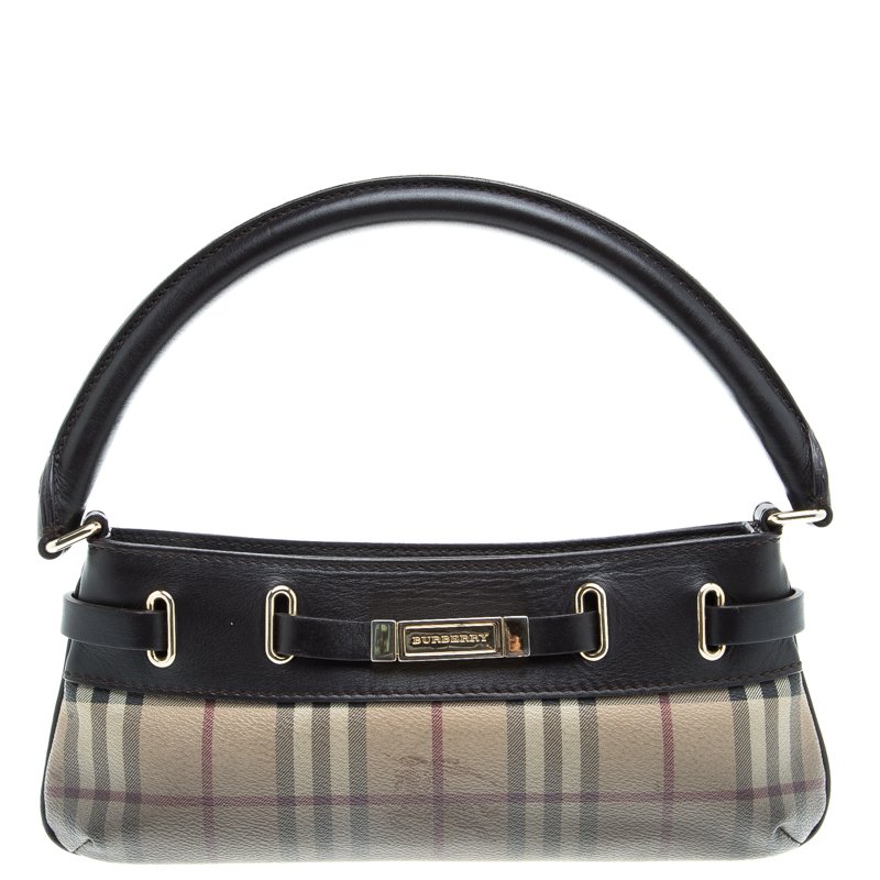 Burberry Dark Brown Ombre Haymarket Check PVC Shoulder Bag Burberry | TLC