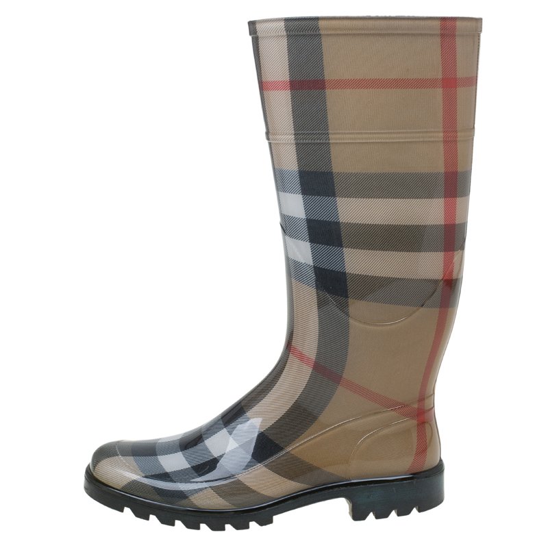 burberry house check boots