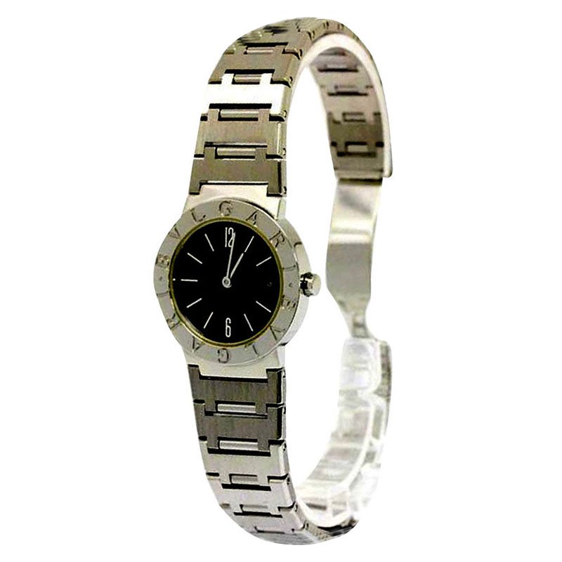 مملوكة مسبقًا Bvlgari Black Stainless Steel Bvlgari-Bvlgari Women's Wristwatch 26MM