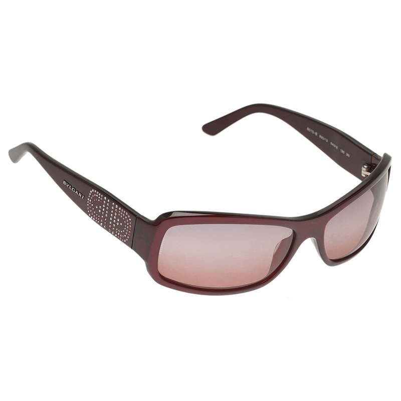 Bvlgari Purple 8010 Rectangle Sunglasses 