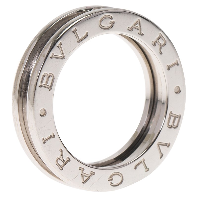 Bvlgari B.Zero1 18k White Gold Ring Size 49