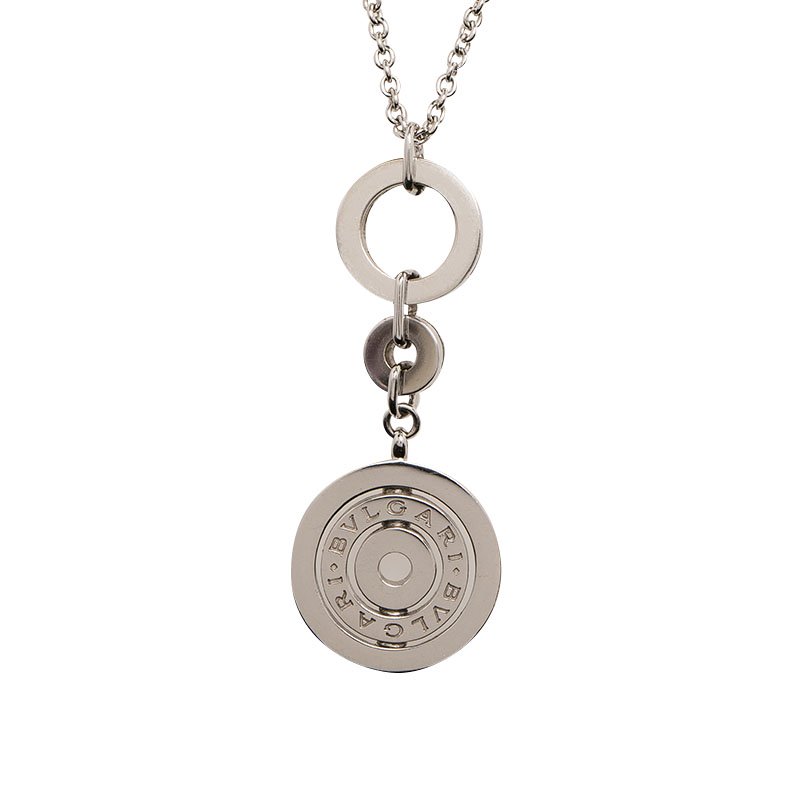 Pre Owned Bvlgari Cerchi White Gold Pendant Necklace