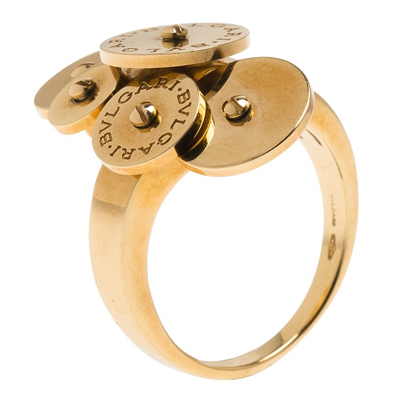 Bvlgari Cicladi Yellow Gold Ring Size 53