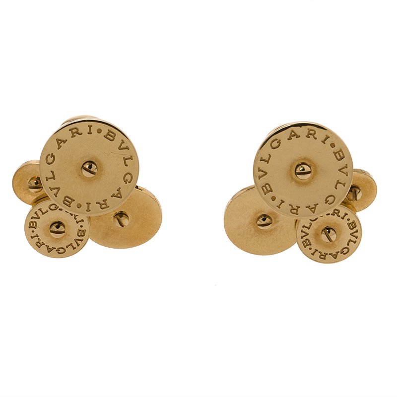 Pre Owned Bvlgari Cicladi Yellow Gold Clip Earrings