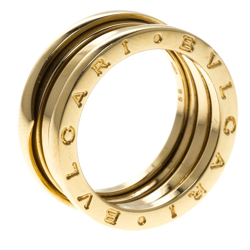 Bvlgari B.Zero1 3-Band Yellow Gold Ring Size 56
