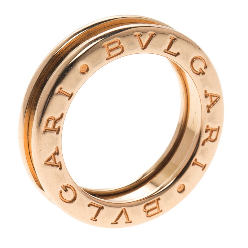 Pre Owned Bvlgari B.Zero1 1-Band 18K Rose Gold Ring Size 47