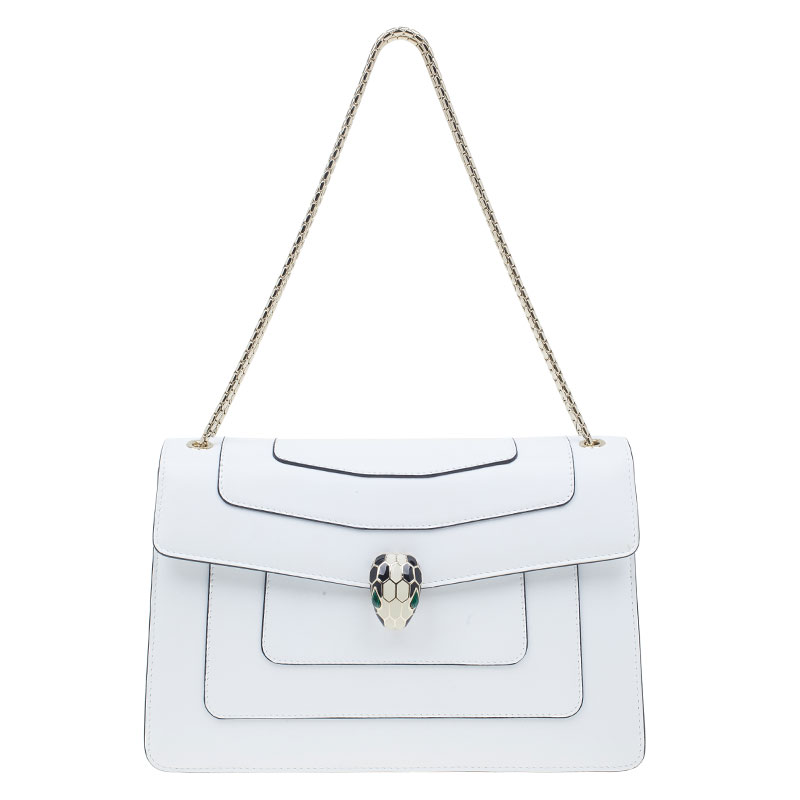 bvlgari white handbag
