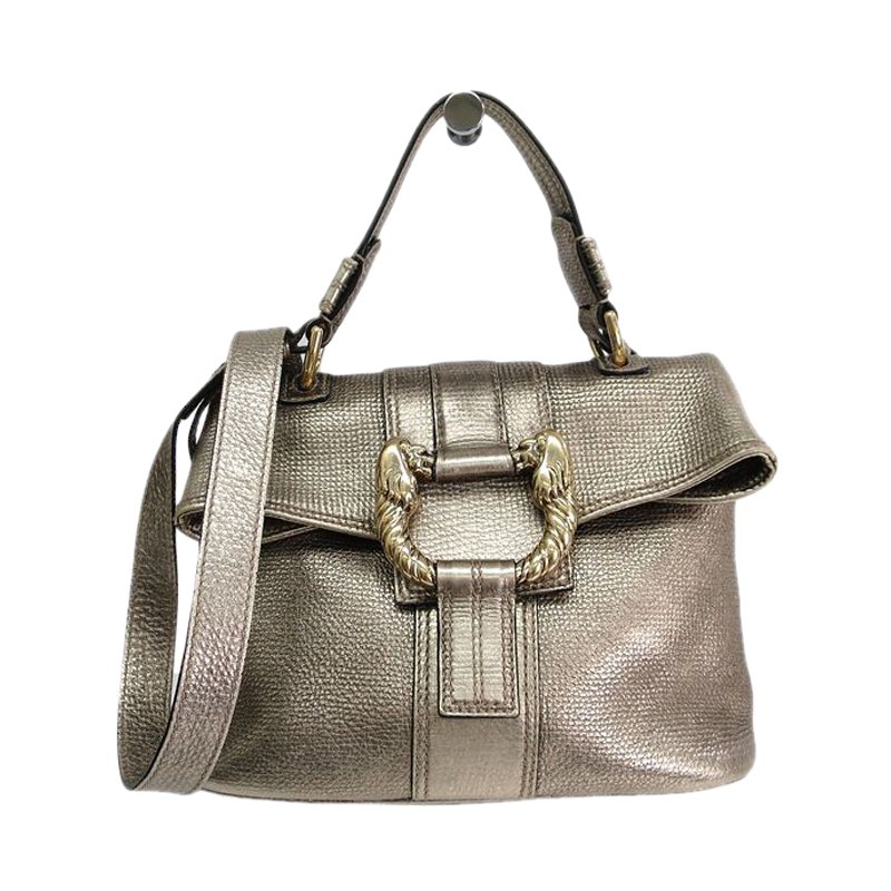 Bvlgari Bronze Leather Leoni Shouder Bag Bvlgari TLC