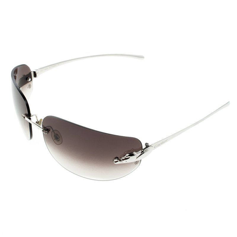 Sold at Auction: Cartier Panthere Special Edition Silver Sunglasses